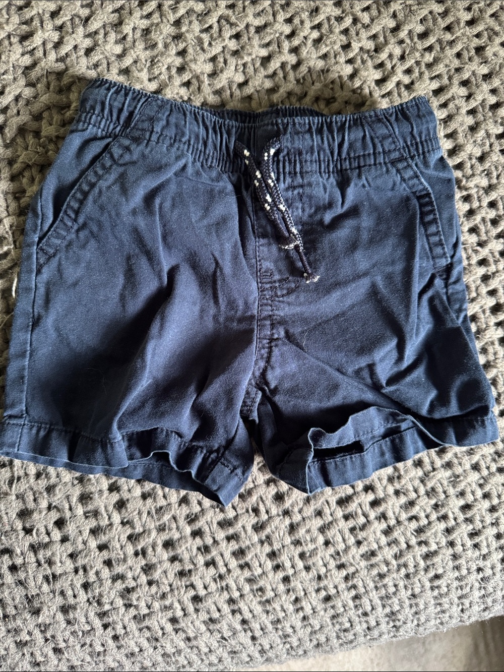 Cat & Jack Dark Navy Elastic Waist Shorts with Drawstring